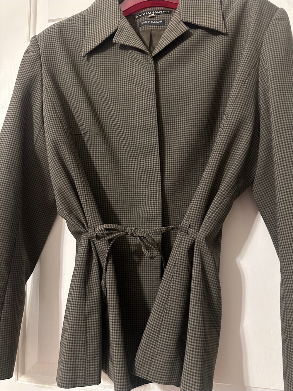 Flattering fully lined. adjustable tie waist Fall Blazer
